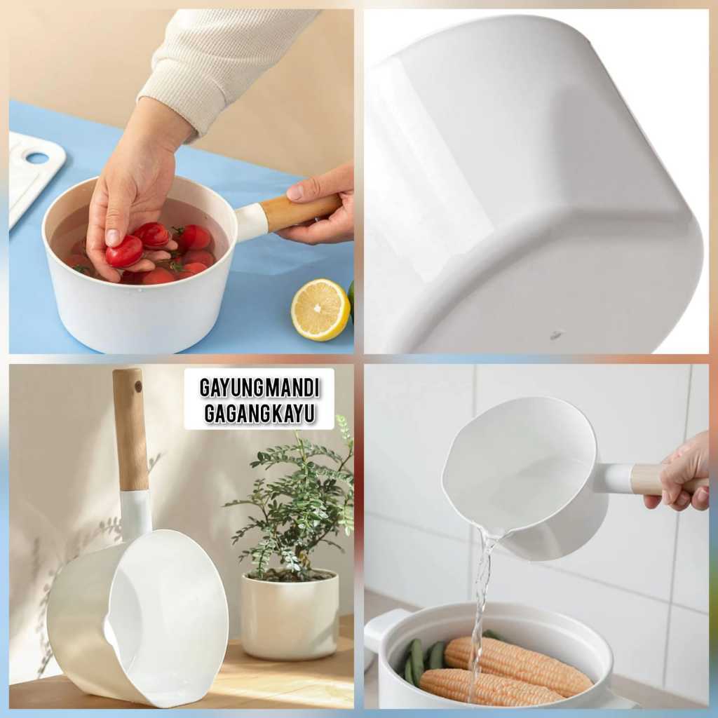 GAYUNG GAGANG KAYU /Gayung Estetik Dengan Gagang Kayu Kualitas Premium Gayung Air
