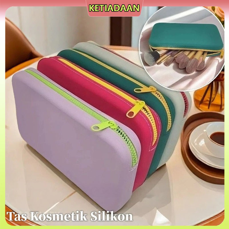 Ready-Kotak penyimpanan silikon portabel/tas karet / Cocok untuk pengisi daya, laptop, mouse HP, dll