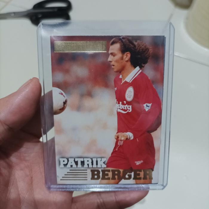 Kartu Bola Merlin 1996 Patrik BERGER Liverpool LEGEND | SUPER RARE TaO 