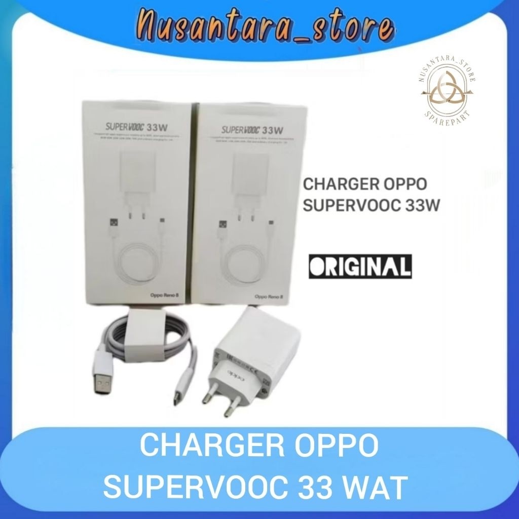 Charger Oppo Original  Oppo A57 / A58 / A74 / A78 DLL Fast Charging Supervooc  33W TYPE C