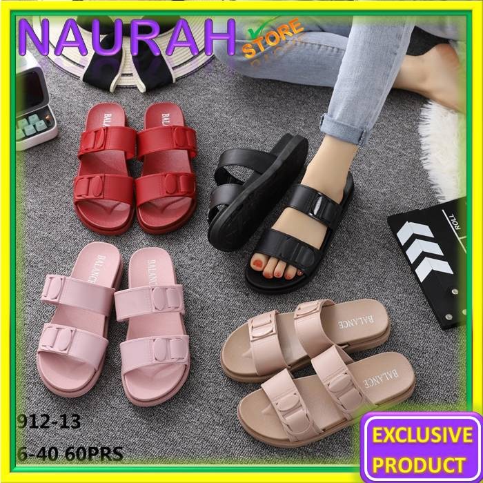 Sendal Wanita Balance 0912 13 Jelly Tebal Original Wedges Empuk Lentur Cantik