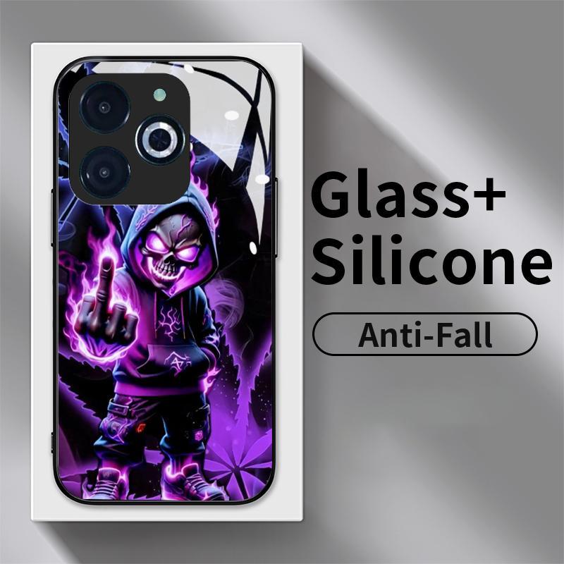 Glass Case Infinix Smart 8 5 6 7 HD Hot 10 Lite 11 Play 30i 40i 9 Tecno Pop Spark 20 20C Go 2023 202