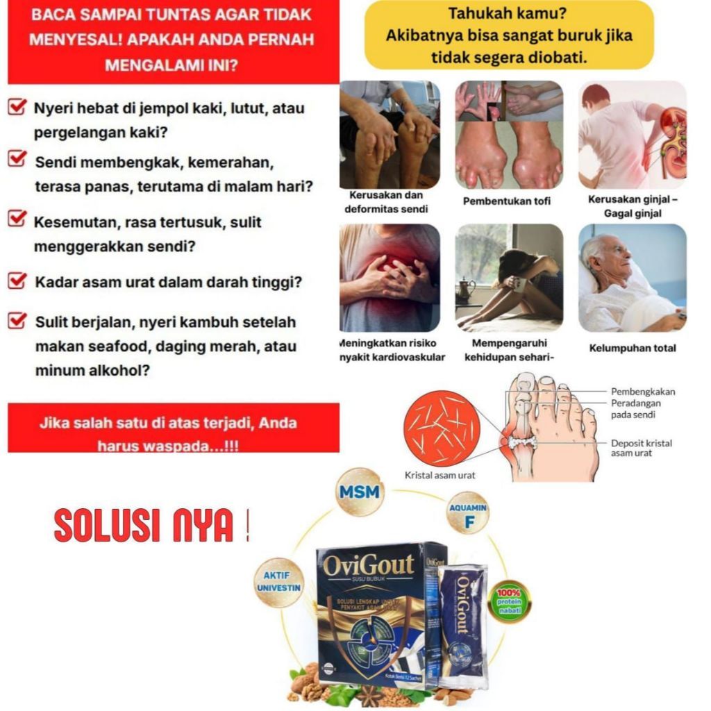 PROMO 2 BOX OVIGOUT SUSU ASAM URAT DAN KOLESTROL GULA DARAH HIPERTENSI STROKE DIABETES NYERI SENDI