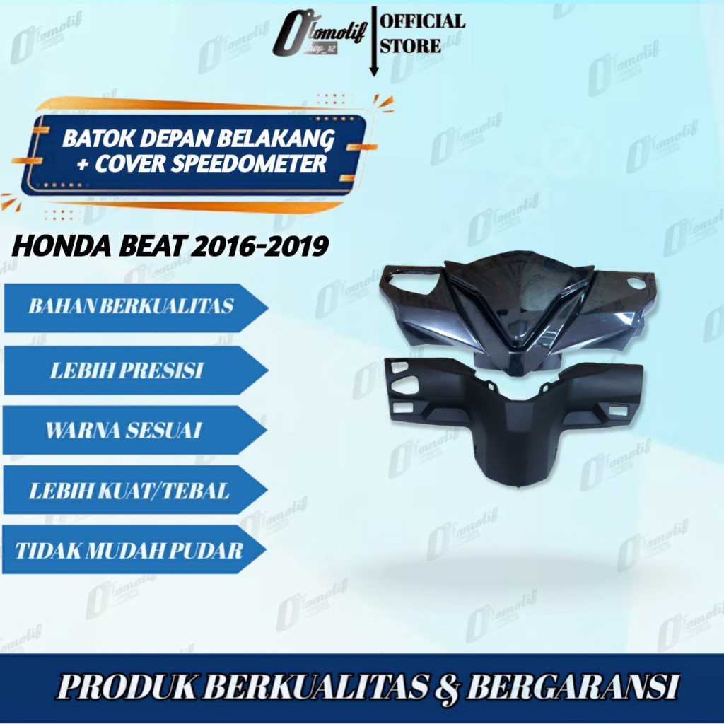 Cover Batok Kepala Depan Belakang dan Cover Speedometer FullSet Honda Beat Eco / Beat Digital / Beat