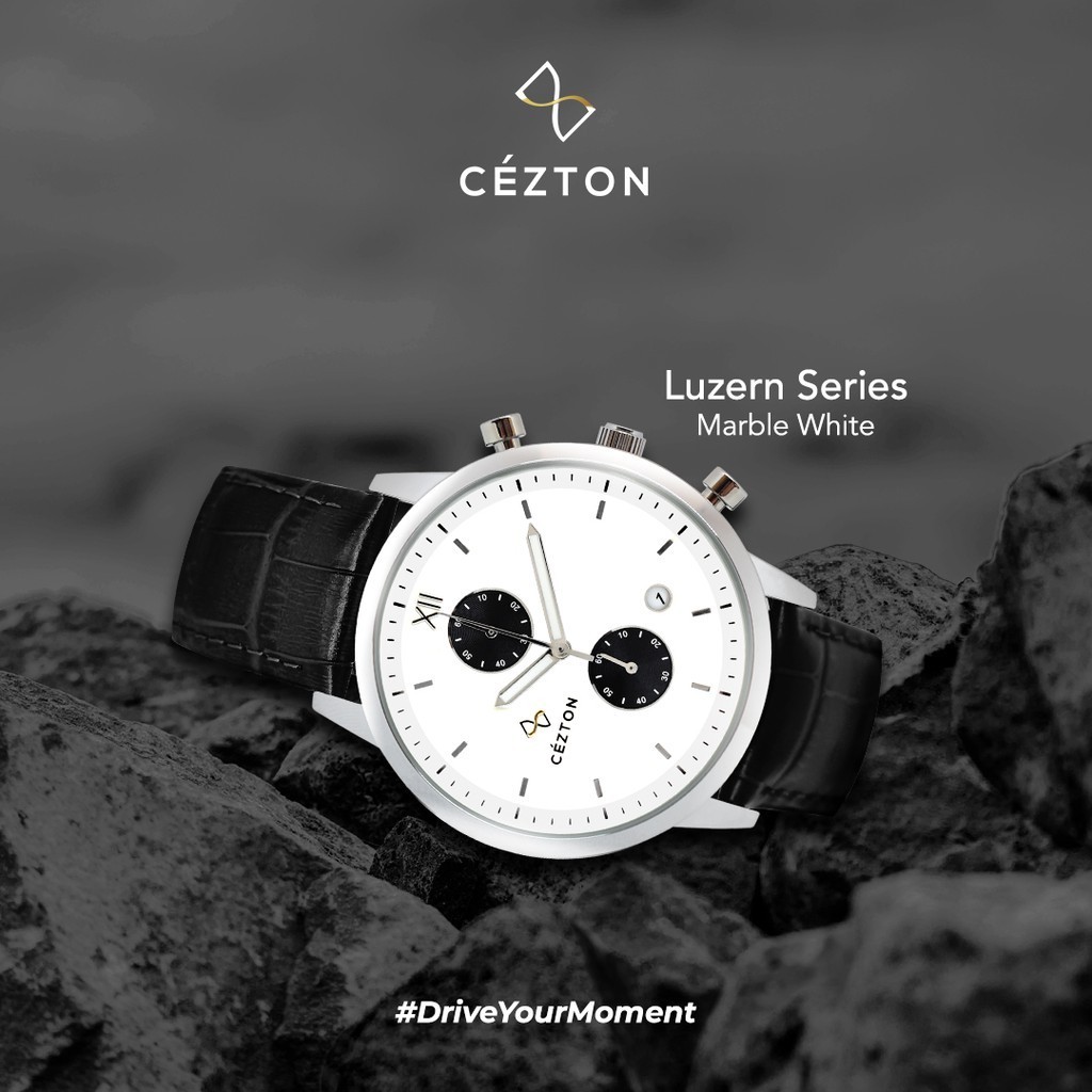 CEZTON Jam Tangan Pria | LUZERN SERIES Marble White