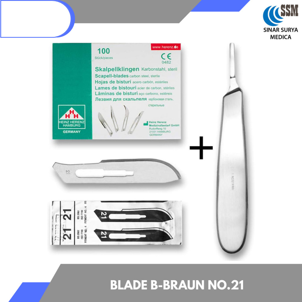 B Braun Aesculap Bisturi No 21 / Pisau Bedah B Braun