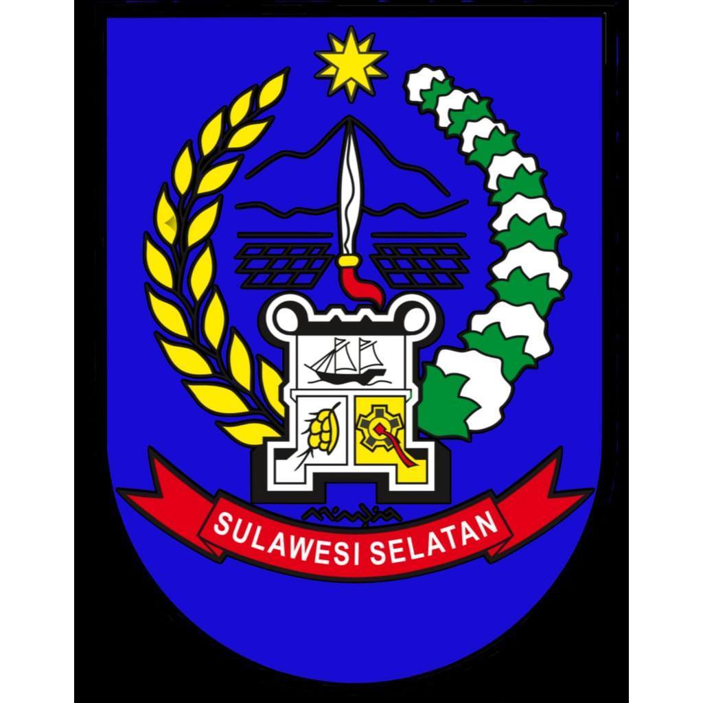 LOGO BORDIR PEMPROV SULAWESI SELATAN/ LAMBANG DAERAH SULAWESI SELATAN / ATRIBUT PAKAIAN DINAS / READ