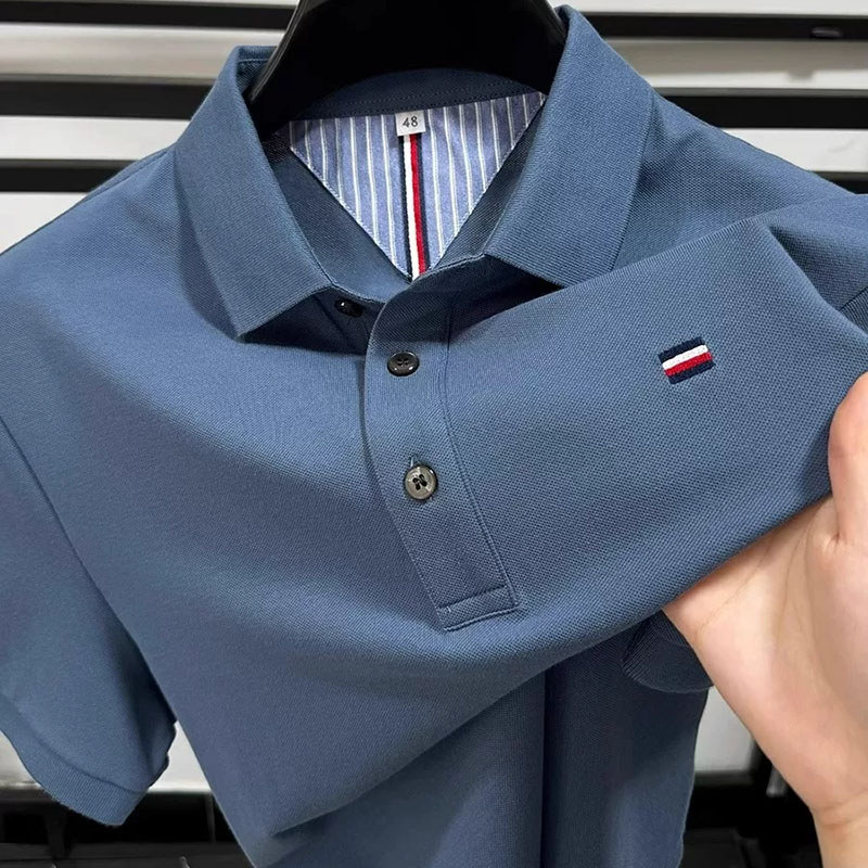 Polo Shria Pria Premium / Kemeja Polo Lengan Pendek / Bordir / Slim Fit Korean Style