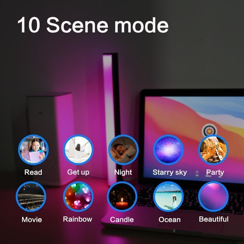 1x/2x for Smart LED Light Bars RGB Ambiance Backlights Lights Pickup Rhythm Ligh 72XD