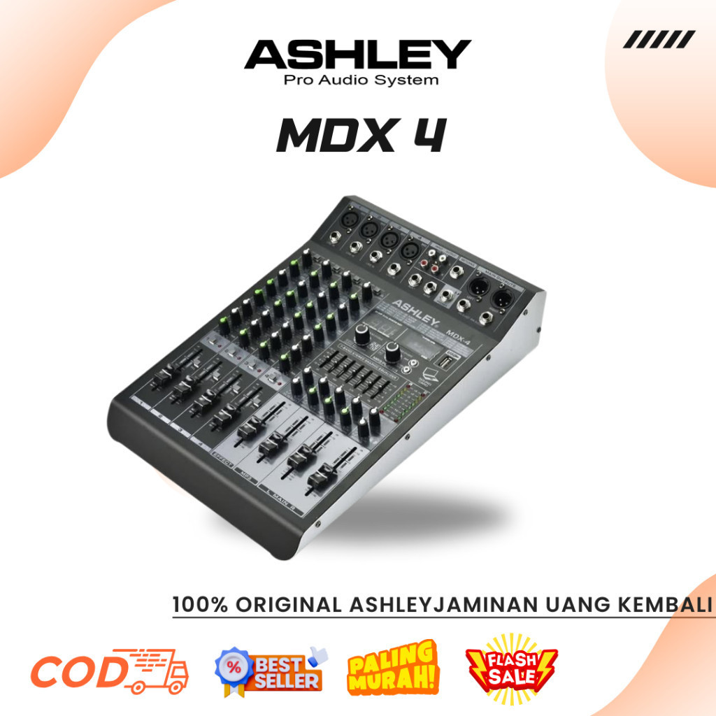 MIXER ASHLEY MDX 4 DIGITAL MULTI EFEK 256 DSP