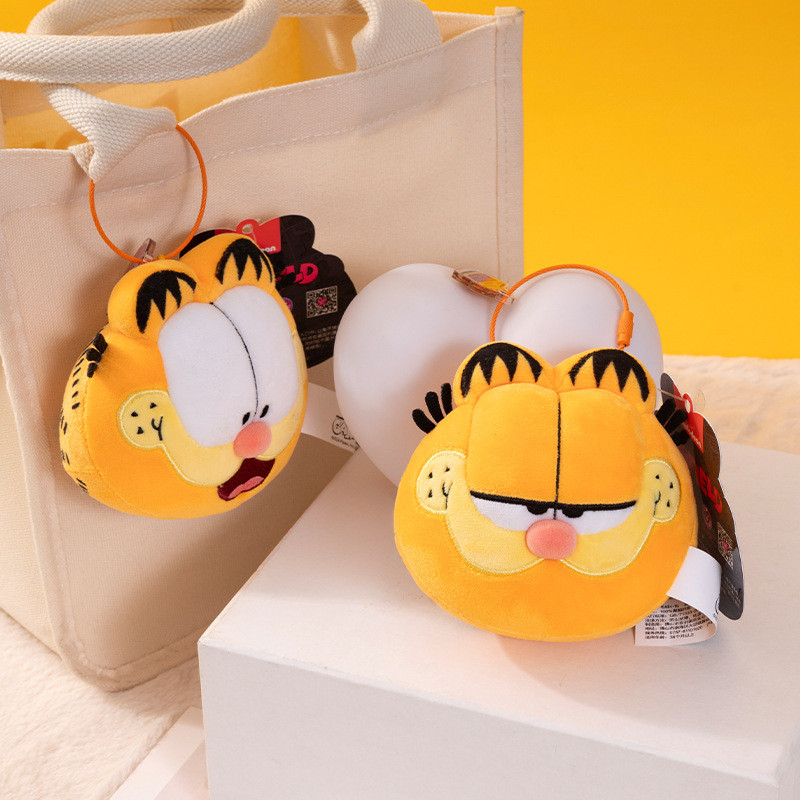 Original Garfield Soft Plush Toys Keychain Cute Anime Cat Stuffed Animals Peluche Dolls Kawaii Carto