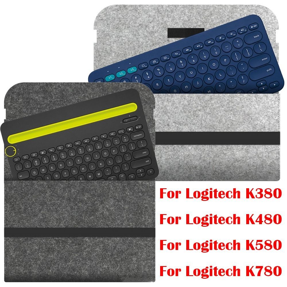 Felt Wireless Keyboard Storage Bag Dustproof Anti Shock Carrying Case Lightweight Portable for Logit
