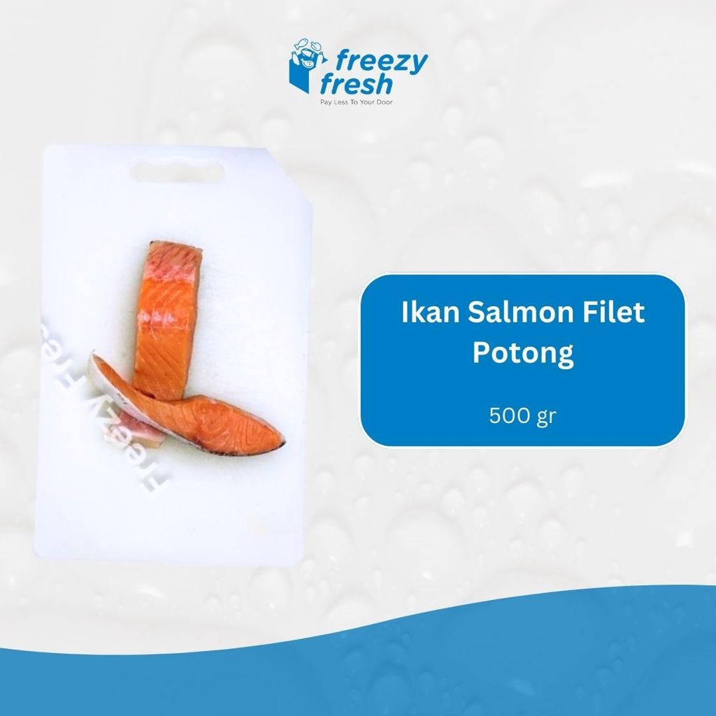 Ikan Fillet Salmon Cut (Cut Salmon) 500 Gram / Segar / Beku / Vacumm Pack