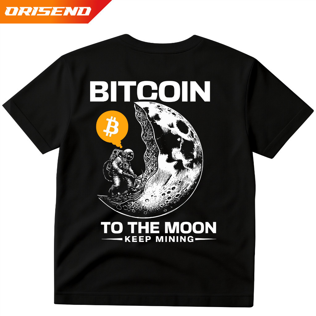 orisend kaos crypto koin btc bulan Terbaru | Bahan Katun 24s & 30s