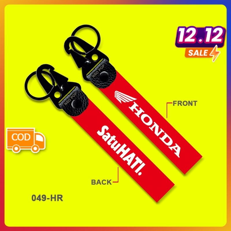 GANTUNGAN KUNCI LOGO HONDA SATU HATI PREMIUM KEYCHAIN SEPEDA MOTOR MERCHANDISE OLI AHM MESIN GARDAN 