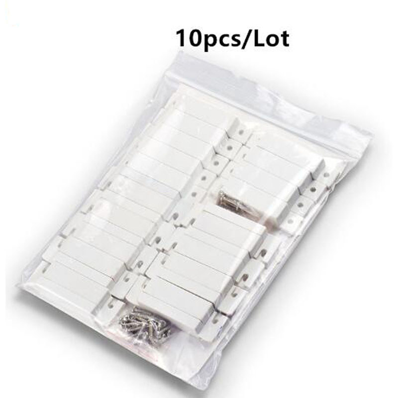 10pcslot White Door Window Contacts Magnetic Reed Switch Sensor (NO or NC model)