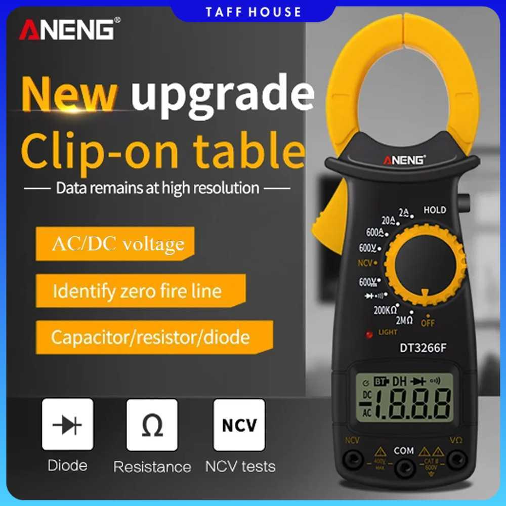 ANENG Digital Multimeter Tang Ampere Voltage NCV Tester Clamp - DT3266F