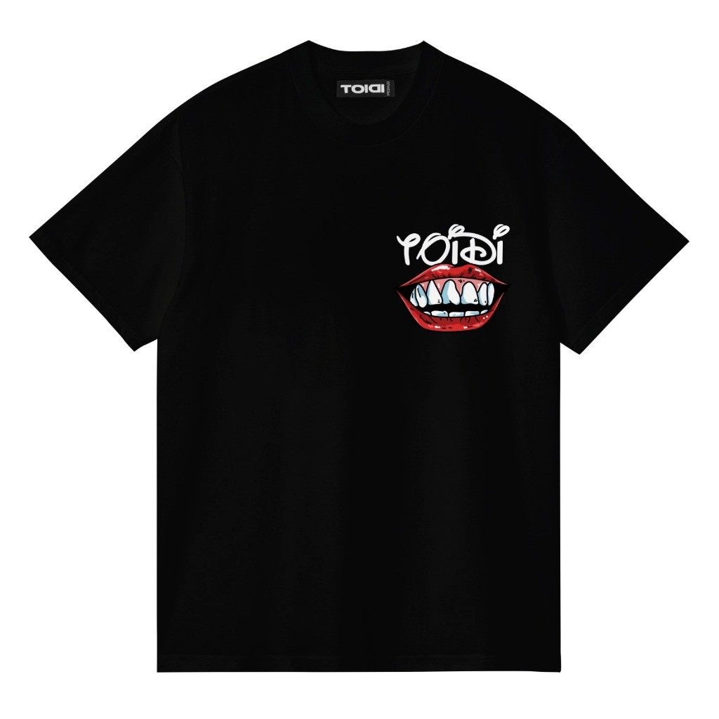 (COD) TOIDIHOLIC-ALWAYS SMILE-TSHIRT BLACK
