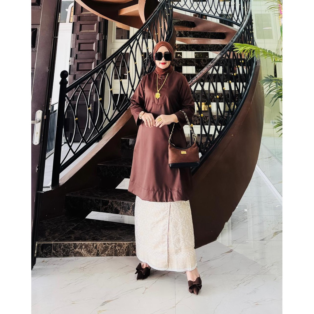 TUNIK TOYOBO POLOS - SET TUNIK MELAYU - BAJU KURUNG - TUNIK MODERN - TUNIK TOYOBO - ATASAN TUNIK