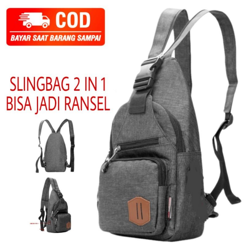TAS SELEMPANG PRIA 2 in 1 Polo Winner /  SLEMPANG PRIA / SLINGBAG PRIA