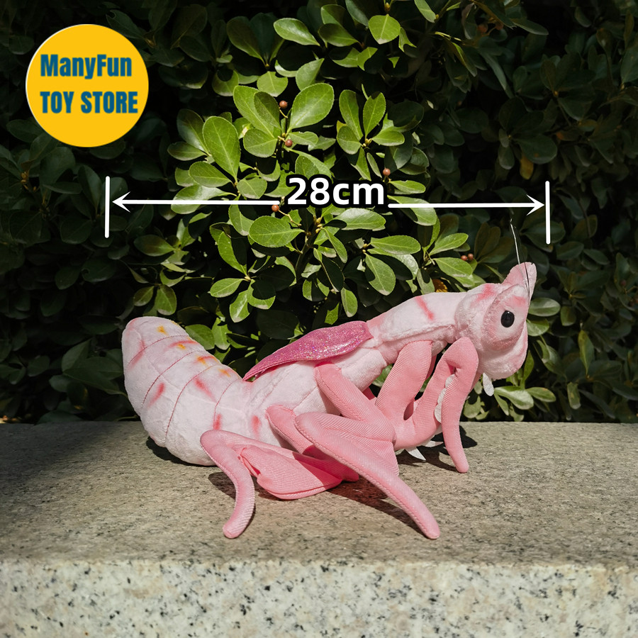 Orchid Mantis Plush Toy High Fidelity Insect Plushie Chinese Mantid Peluche Lifelike Stuffed Animals