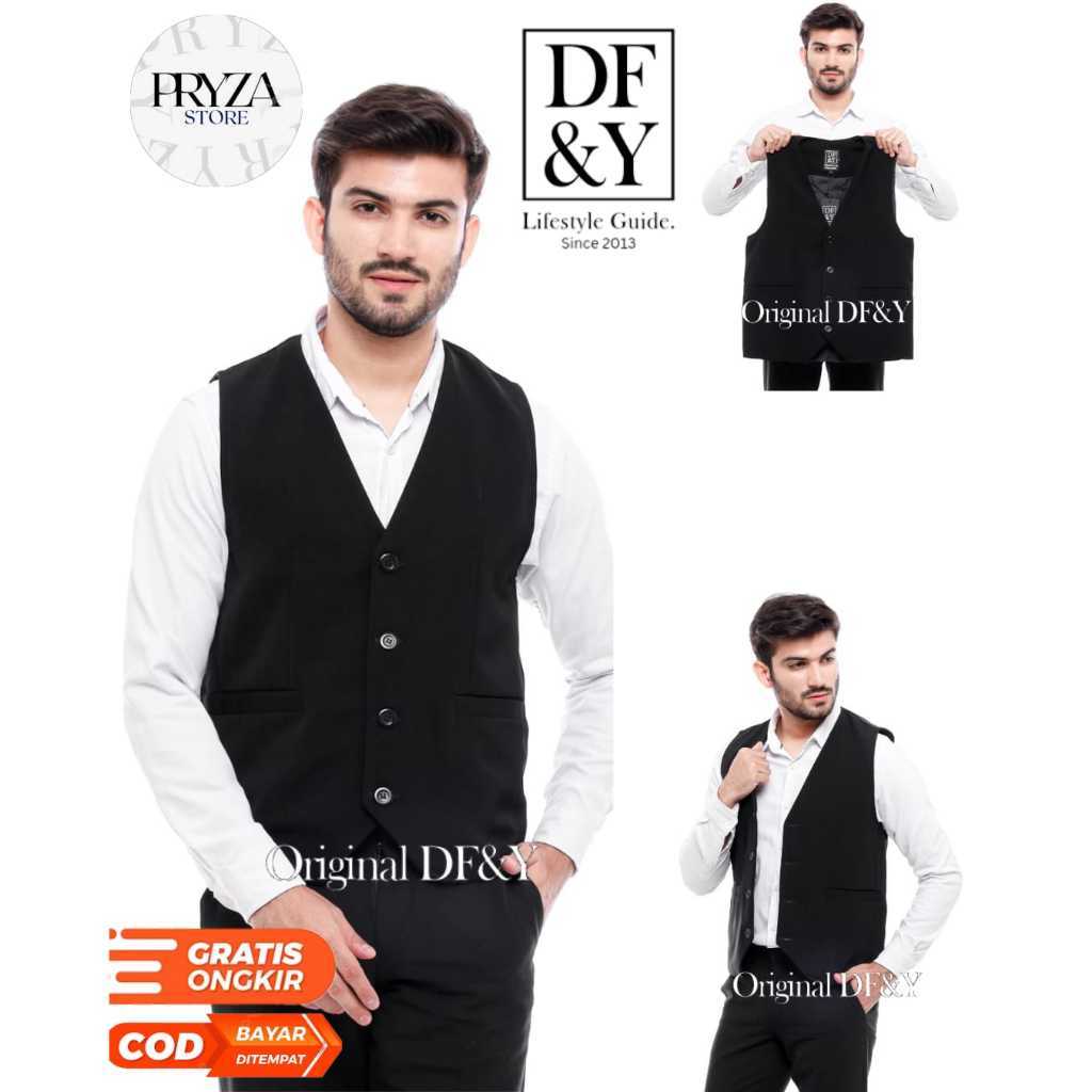 (Brilio Mart) PRYZA Jas Rompi Pria Abu Casual  Original DF&Y / Jas Blazer Kerja Kantor  Formal / Jas