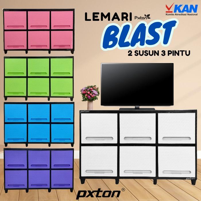 LEMARI PLASTIK BLAST 2 SUSUN MEJA TV MINIMALIS / RAK PAKAIAN / Lemari pakaian plastik / Rak baju / r