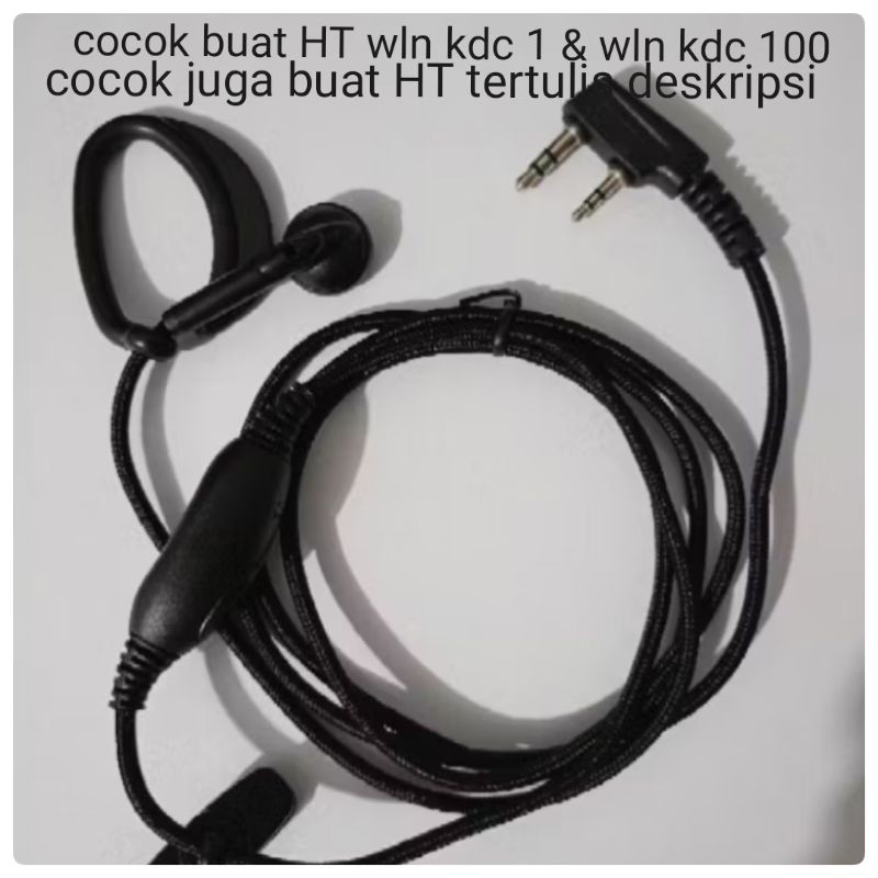 Bbs - HEADSET HT MODEL TALI SEPATU  COCOK BUAT WLN KDC 1 BAOFENG 888S XIAMEN X008/X009 Osaka A1 Ht p