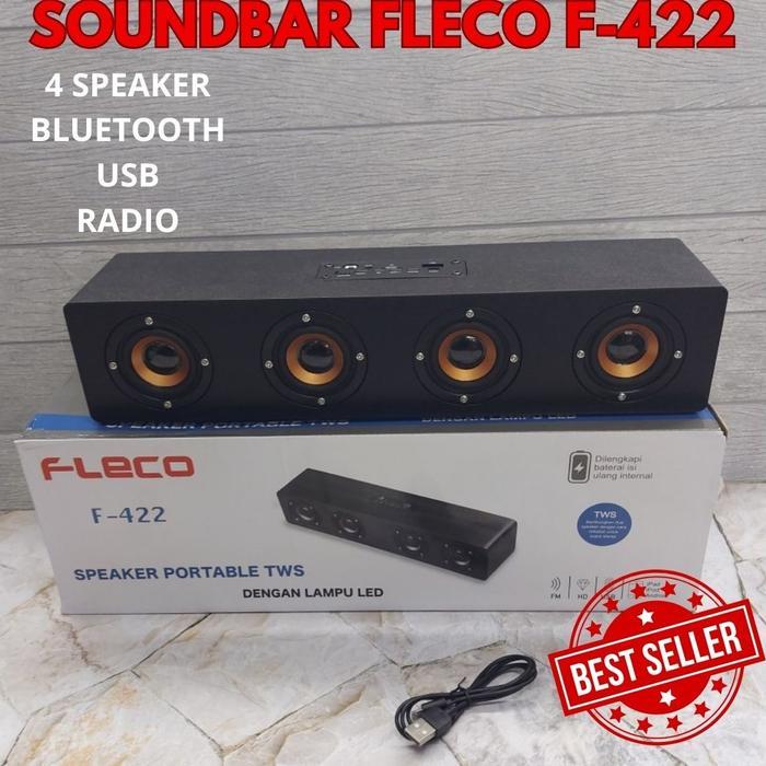 COD Speaker Soundbar Portable Fleco F-422 Radio/Mp3/Usb Suara Extra Bass Bergaransi
