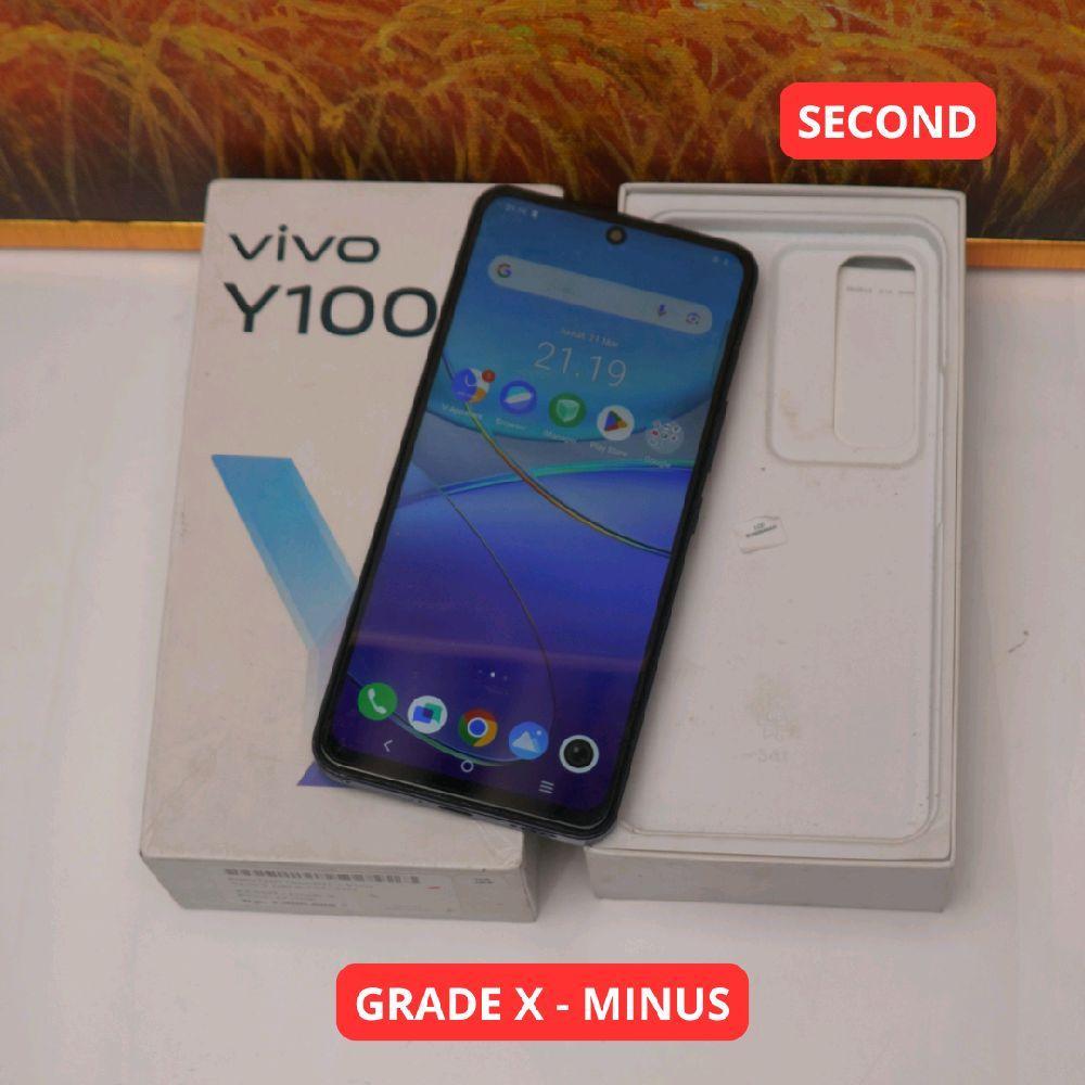 VIVO Y100 8/128 GB (5G) GRADE X - MINUS HP SECOND ORIGINAL SINAR MUTIARA CELL