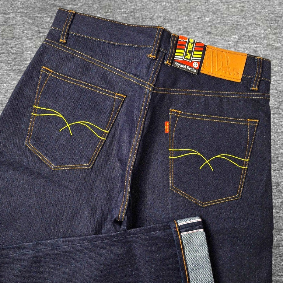 BLR Denim -  Celana Raw Denim Selvedge Accent redline , Selvedge Accent , Celana Denim Pria Selvedge
