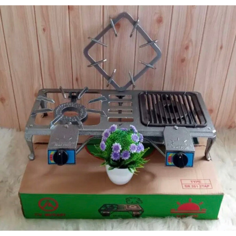 PROMOkompor gas 2 tungku bodi cor sunrise tipe 201 AUTO SNI / kompor martabakREADY