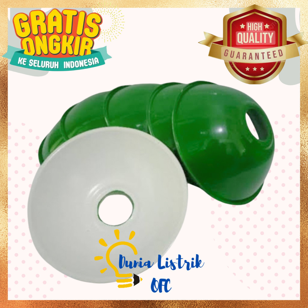 Kap Lampu Jalan Hijau Mini E27 19cm Rumah Lampu Jalan Mangkok fiting lampu jalan