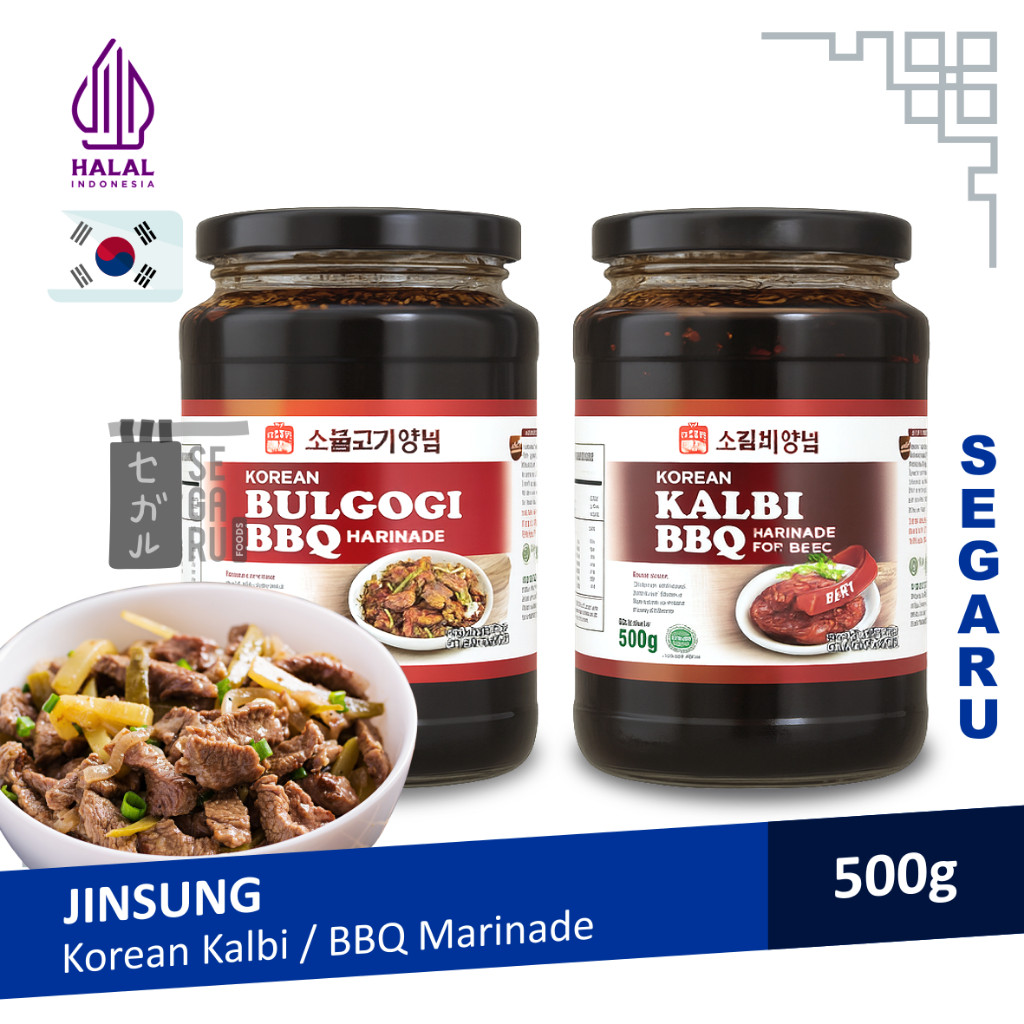 PROMOJINSUNG Korean BBQ Kalbi Bulgogi Marinasi Sauce Halal 500 gramREADY