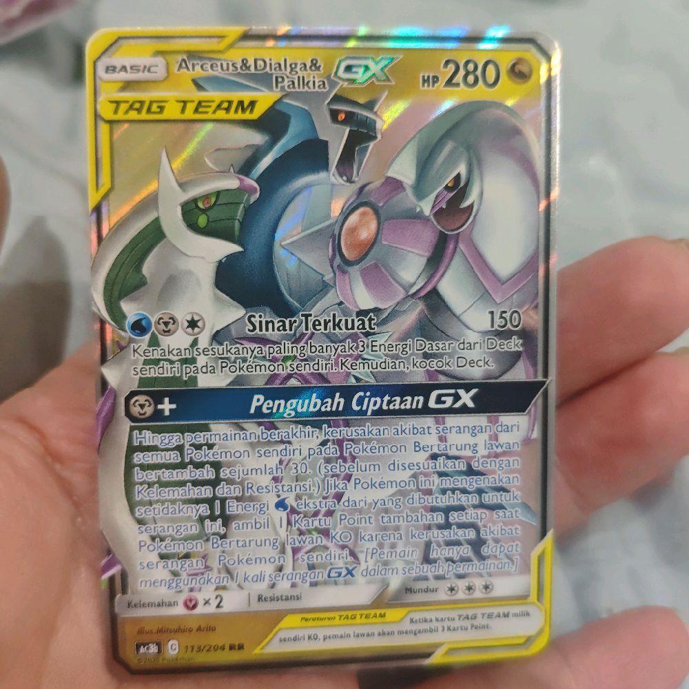 arceus dialga Palkia GX AC3B RR 113/204 TCG pokemon indo arceus dialga palkia gx tag team