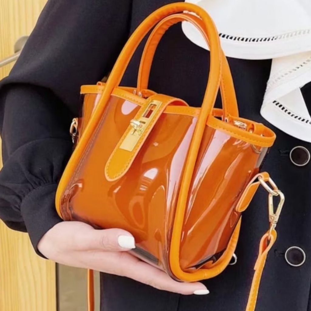 SELENA - Sling bag wanita transparan| Tas selempang wanita  | Shoulder bag transparan | Tas wanita k