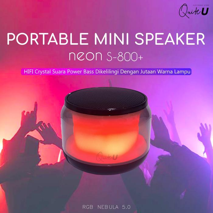 epsk9kymd36 Speaker S800 Mini Microphone Telepon LED RGB Game Wireless Portable Bluetooth 5.0 10 M W