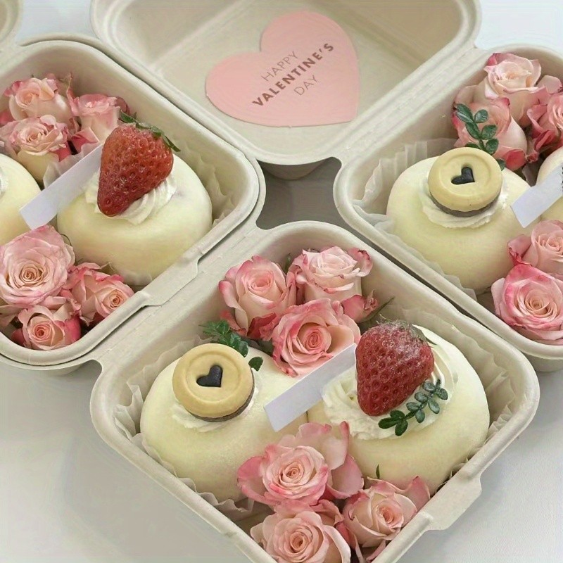 10pcs Disposable packaging box cake packaging box surprise bouquet packaging box bento packaging box