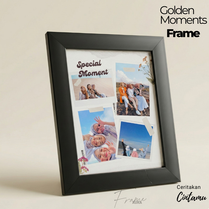 Frame Aura - Cetak Bingkai Foto 5R Kado Gift Pigura Estetik Custom Ultah Polaroid Figura Aesthetic
