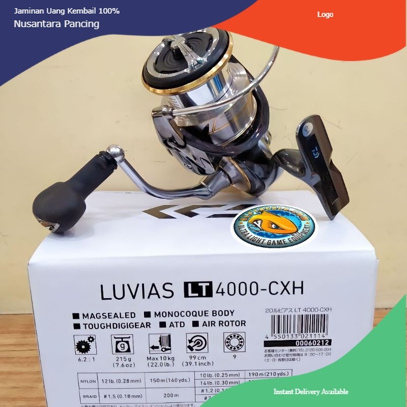 Reel DAIWA LUVIAS LT 2020 | 4000C | 4000C-XH | Galatama | Freshwater | Saltwater