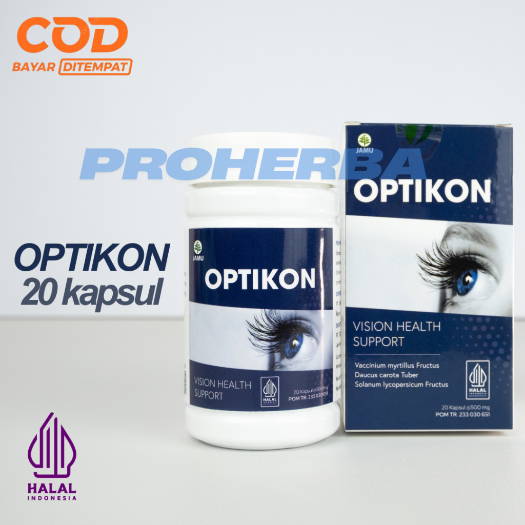 (TERLARIS) Optikon Herbal Mata Original 20 Kapsul