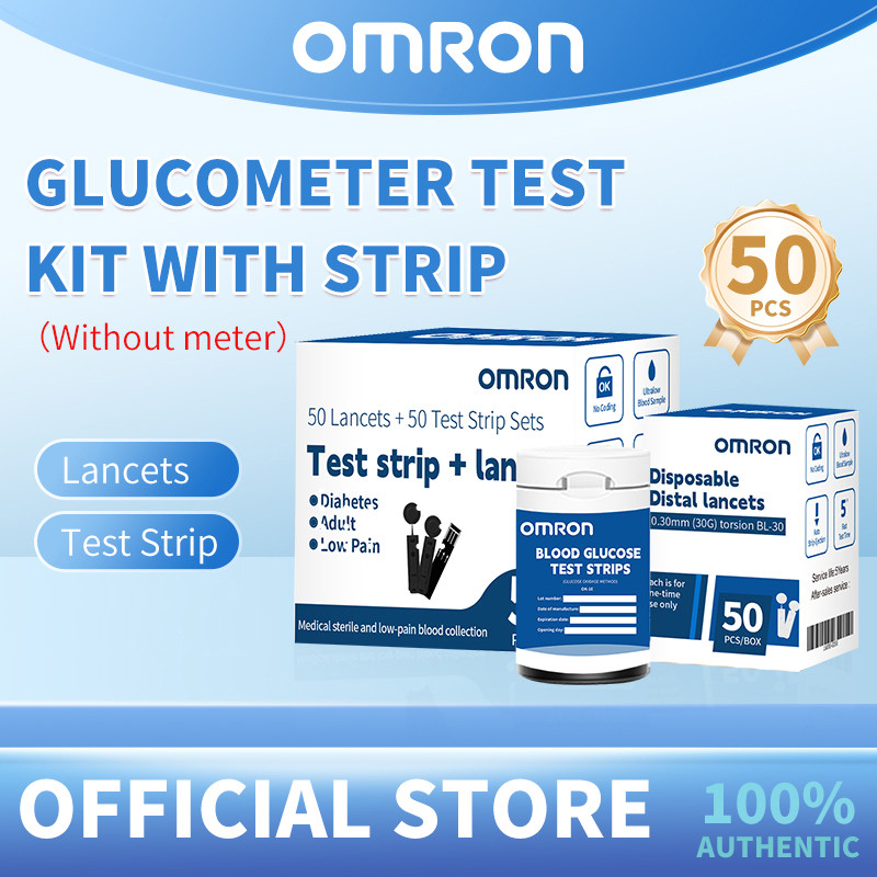 OMRON alat cek gula darah 50 Paket Alat Tes Gula Darah jarum tes gula darah Excluding blood glucose 