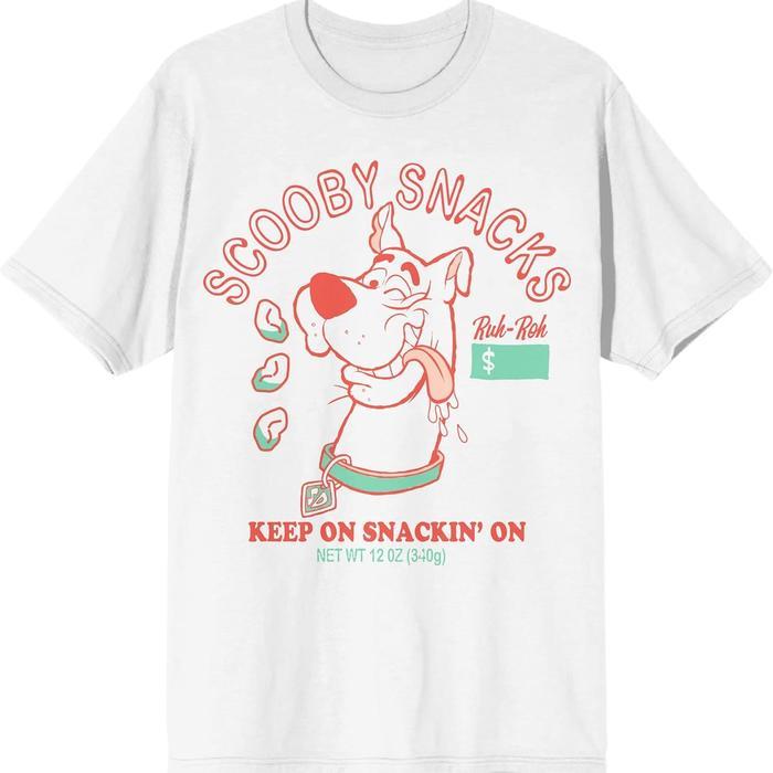 (COD) Makeyoushine X Generasi90 Scooby Doo Scooby Snacks Keep On Snackin' On Men's White T-Shirt  - 