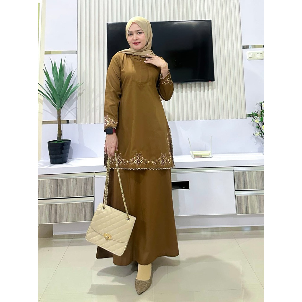 PROMO 12.12 SALE MurtikaFashion-Setelan Rok Pemda Bordir ASN PDH Gamis Malaysia Pemda || Pakaian Wan