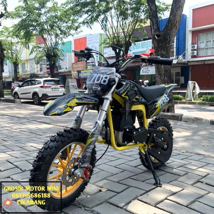 MOTOR MINI TRAIL 50CC BLACK POWER MESIN 4TAK - Kuning
