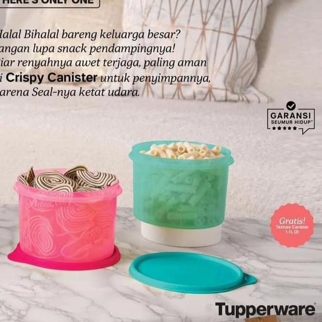 Crispy canister 1L toples tupperware - 1pcs tosca