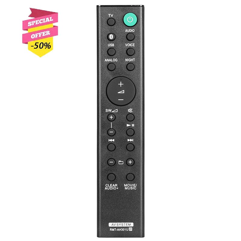 RMT-AH301U Remote Control For Sony Soundbar AV System HT-MT300 HT-MT301 HT-MT300/B HT-MT300/W SA-MT3