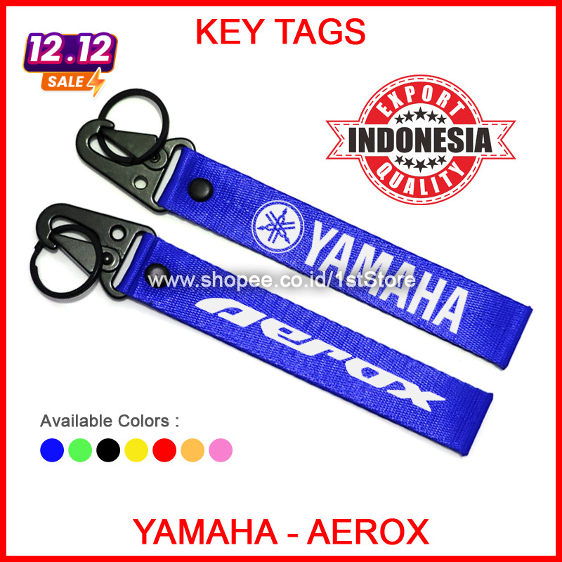 GANTUNGAN KUNCI YAMAHA AEROX PREMIUM KEYCHAIN LOGO SEPEDA MOTOR KEY CHAIN BAG TAG HOLDER AKSESORIS V
