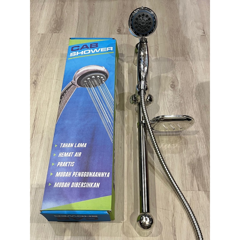 Hand Shower Set + Tiang Tembok CAB