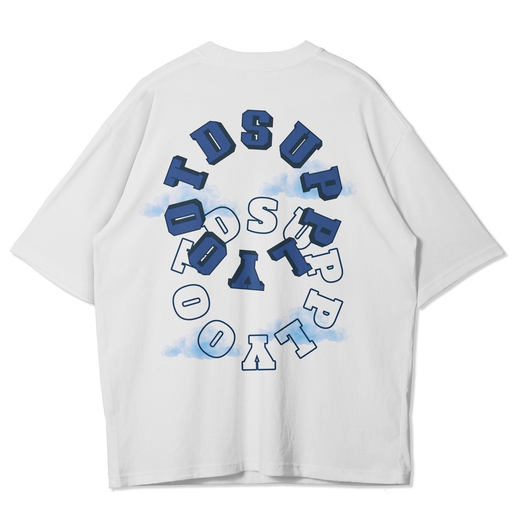 OOTDSUPPLY Oversized Tshirt Clouds I Oversize Pria & Wanita